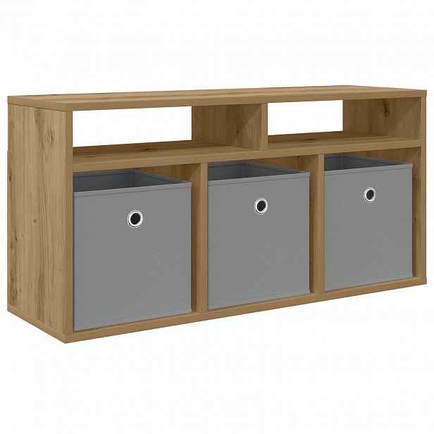 vidaXL Nízký skříň 87 x 27,5 x 43 cm Artisanový dub