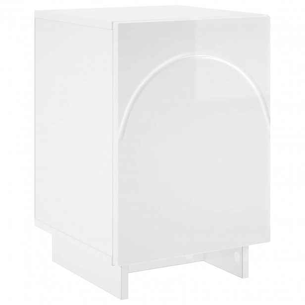 vidaXL Noční skříňka Bílá s vysokým leskem 33,5 x 34,5 x 50 cm