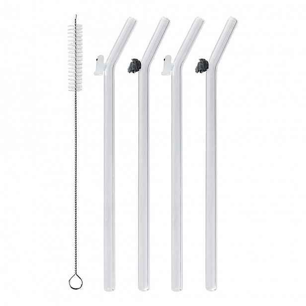 Butlers LONG DRINK Skleněná brčka s kartáčkem "Halloween" set 5 ks