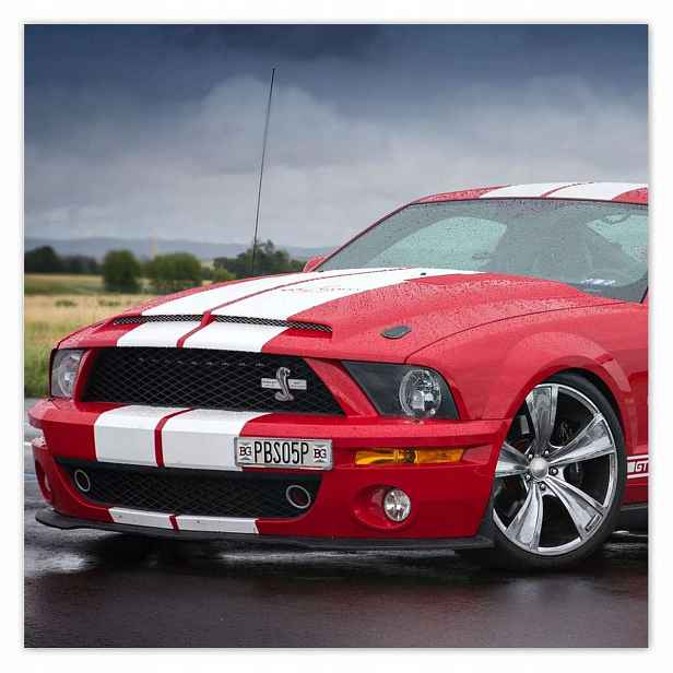 Plakáty 140x140 Červený Ford Mustang Usa