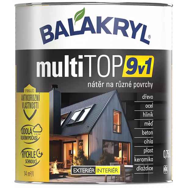 Balakryl Multitop 9V1 RAL1023 0,75l