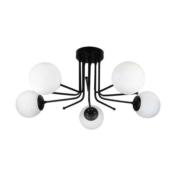 Černé stropní svítidlo Squid Lighting Star, výška 34 cm