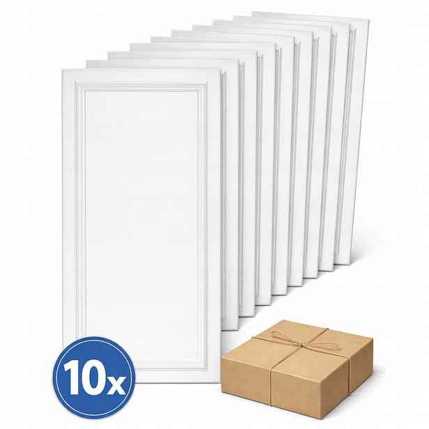 Nástěnný panel Bílý Rámeček Štukatura 100x50 Polystyren Xps 10 kusů