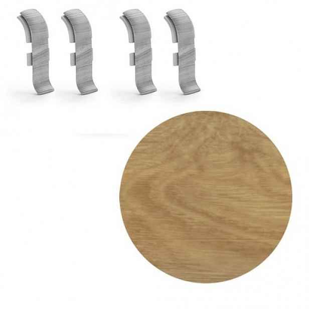 Spojka k soklu Naturel dub galský , PVC délka 0,5 cm, výška hrany 56 mm, NATNGTF51