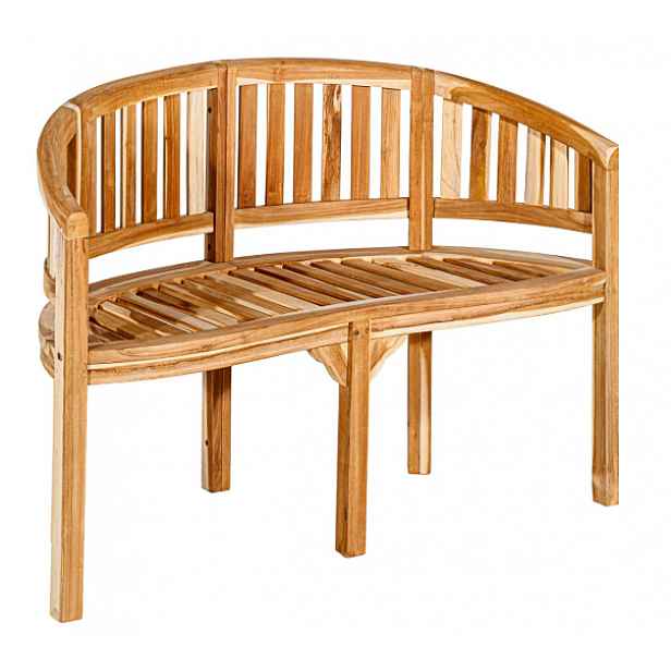Zahradní teaková lavice, 2místná, neošetřená, 120 cm