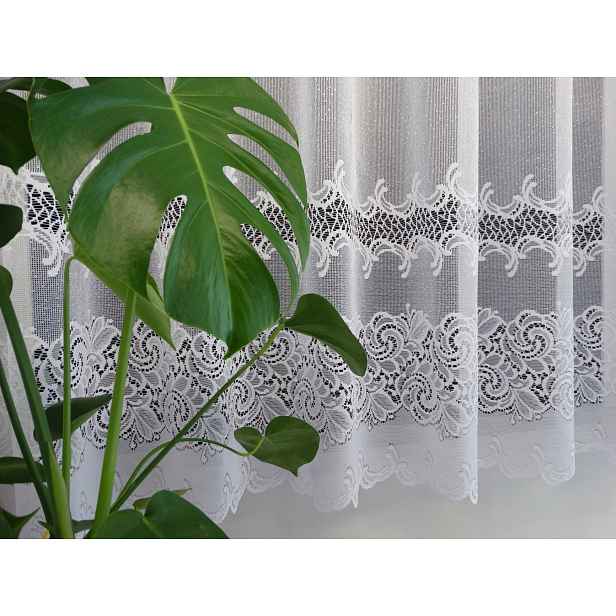 Mg Záclona 638/67 Bílá 180 cm 310 x 180 cm, hotová obšitá Bt K