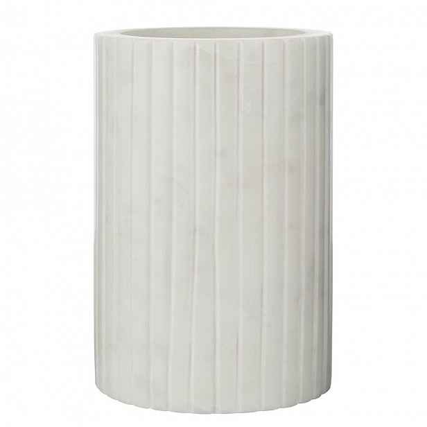 Butlers MARBLE Chladič láhví rýhovaný 13 cm - bílá