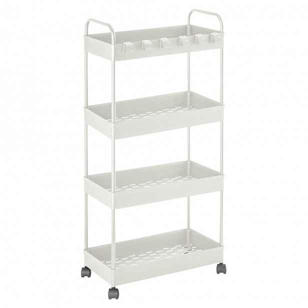 Koupelnový regál na kolečkách 40x96,3x26 cm bílý AWD02041976