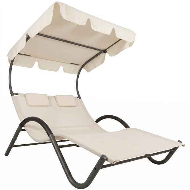 Relaxační lehátko pro 2 osoby Craftfield Palace, béžová