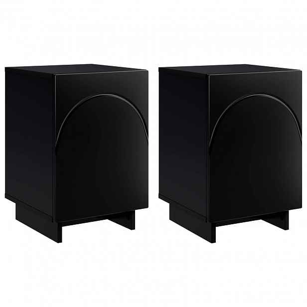 vidaXL Noční skříňka 2 ks Černá 33,5 x 34,5 x 50 cm Kompozitní dřevo