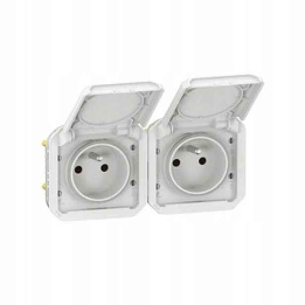 Nové Plexo Horizontální zásuvka, mechanismus 16A-250V~- bílá Legrand 069642L
