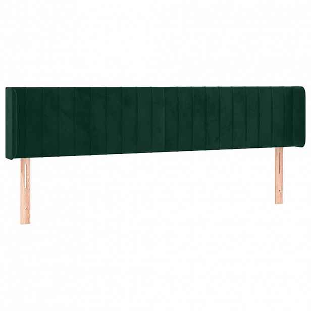 vidaXL Čelo postele typu ušák tmavě zelená 183x16x78/88 cm samet