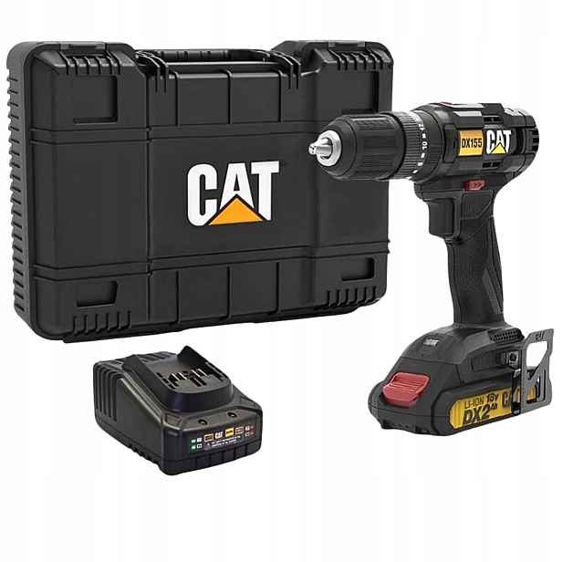 aku vrtačka s příklepem Cat 18V 50 Nm Aku Nabíječka 20 příslušenství
