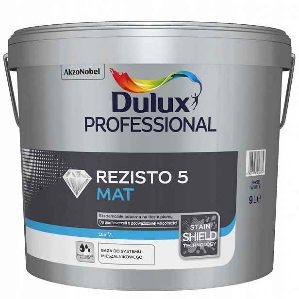 Barva Professional Dulux Rezisto 5 9L Bílá
