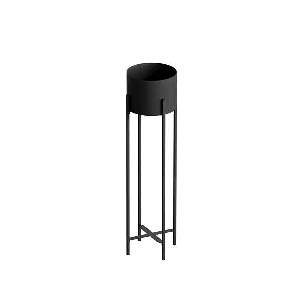 Kovový stojan na květiny GED-025 Loft black, 78 cm