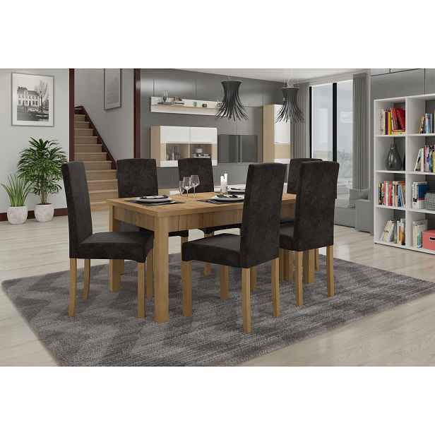 Rozkládací jídelní stůl 140(180)x80 cm CADLA 8 - dub craft
