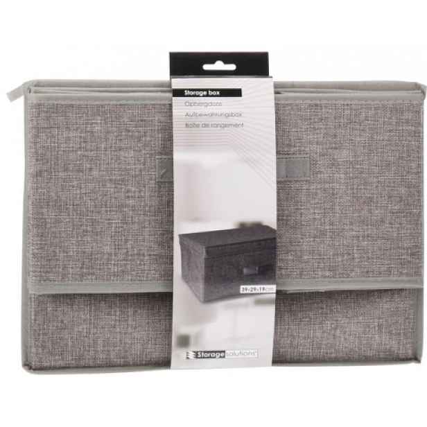 Úložný box s víkem Homestyling 39x29 cm, šedý