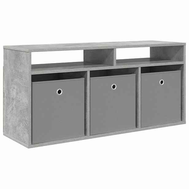 vidaXL Nízký skříň se zásuvkou Betonově šedá 102 x 32 x 48,5 cm
