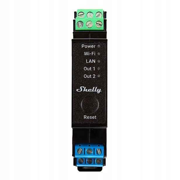 2-KANÁLOVÝ Wifi/lanový Přepínač Shelly Pro 2PM S Měřením Výkonu