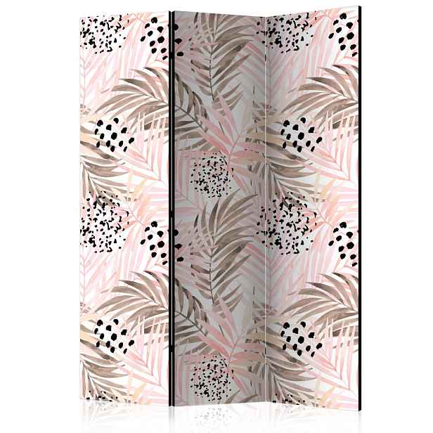 Paraván Pink Palm Leaves Dekorhome