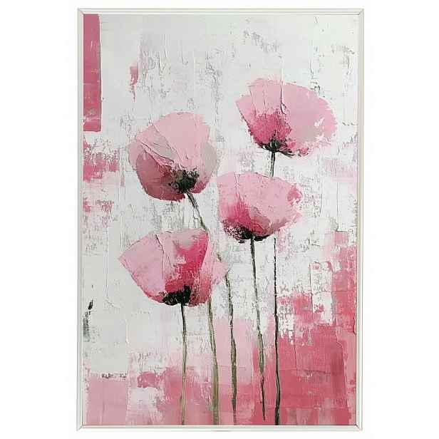 Plakát Rámeček Hliníkový Olej Impasto Příroda Zahrada Jaro Květiny Maki 40x60