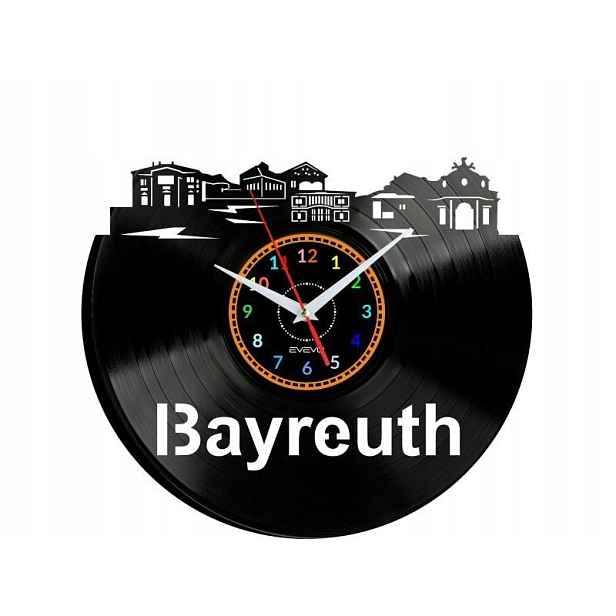 Bayreuth Dárek Originální dekorace do domu Hodiny z vinylové desky