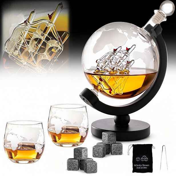 Karafa 850 ml Set Sklenice Na Whisky a další lihoviny Z 2 x sklenice