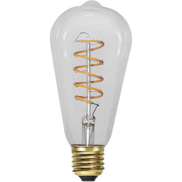 Teplá LED stmívatelná filamentová žárovka E27, 4 W Spiral Filament – Star Trading