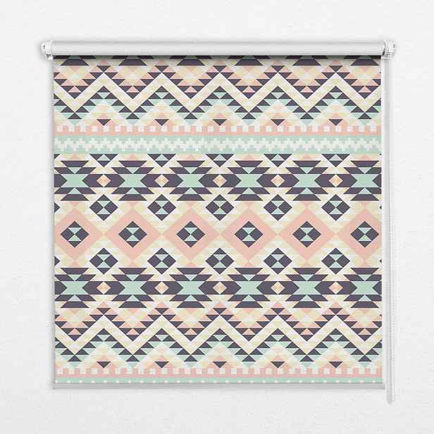 TULUP VNITŘNÍ roleta - okenní roleta - roleta - 70x140 cm - Trojúhelníkový vzor