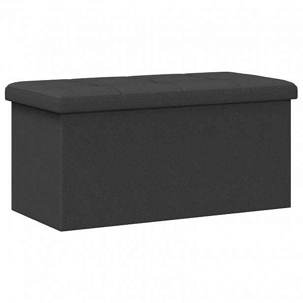 vidaXL Skládací úložná lavice Tmavě šedá 180 kg 80 L 77 x 38 x 38 cm