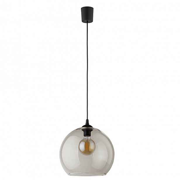 Závěsná lampa Cubus černé stínidlo grafit 1xE27 30 cm Nastavitelná Moderní