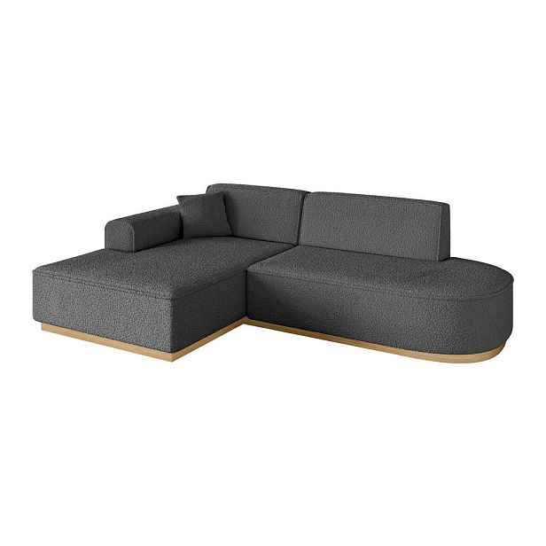 ALTDECOR ROHOVÁ SEDAČKA s otomanem, levá IREA-L1-v2 232x165x80 Šedá Buklé