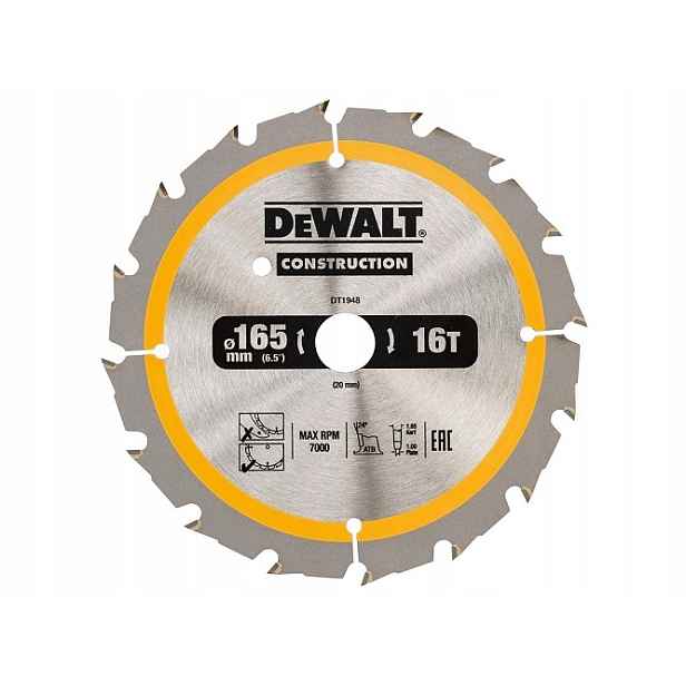Dewalt Kotouč Na Dřevo 165x20MM 16Z DT1948