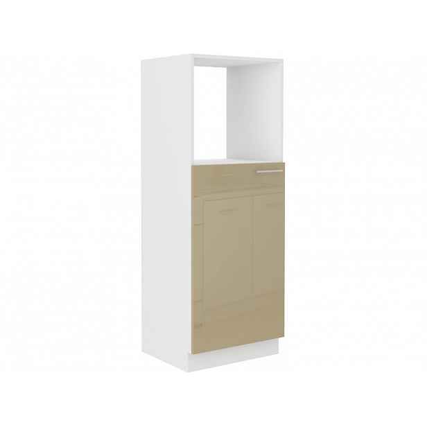 Skříň na vestavnou troubu LAJLA - šířka 60 cm, cappucino / bílá