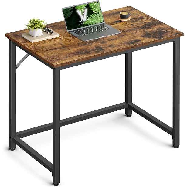 SONGMICS Psací stůl Vasagle Kolmo 80 cm černý/tmavě hnědý