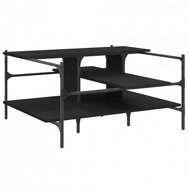 vidaXL Konferenční stolek černý 100 x 100 x 48,5 cm kompozitní dřevo