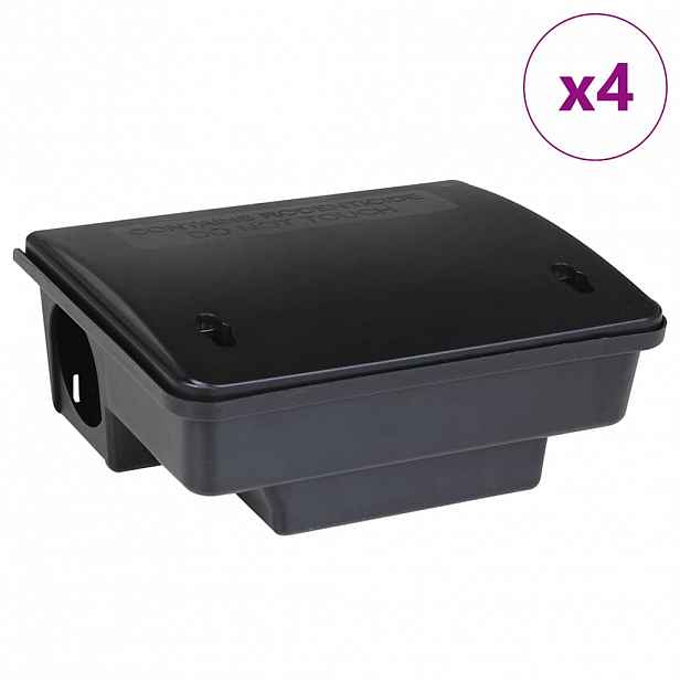 vidaXL pasti na myši 4 ks černé 23x19x9,5 cm
