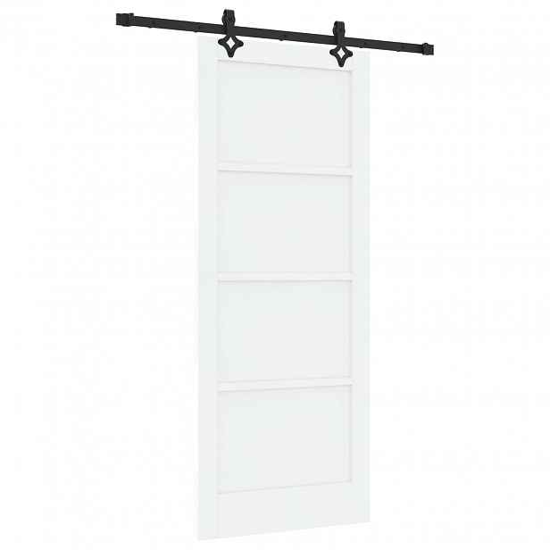 vidaXL Posuvné dveře ORKDAL 83 x 202 cm Masivní borovicové dřevo Bílá