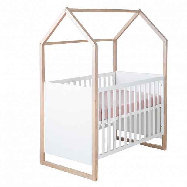 Roba 2-V-1 DĚTSKÁ POSTÝLKA A PŘISTAVNÁ POSTÝLKA Cabane 60 x 120 cm