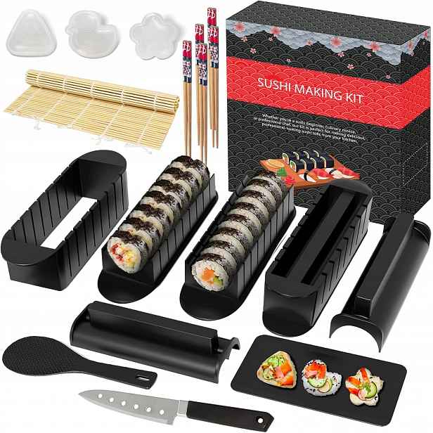 Sushi Sada 12 Dílů – Pro Začátečníky Podložka Na Formuli, Nůž Nůž