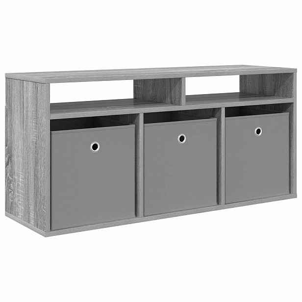 vidaXL Nízký skříň 102 x 32 x 48,5 cm Šedý Sonoma