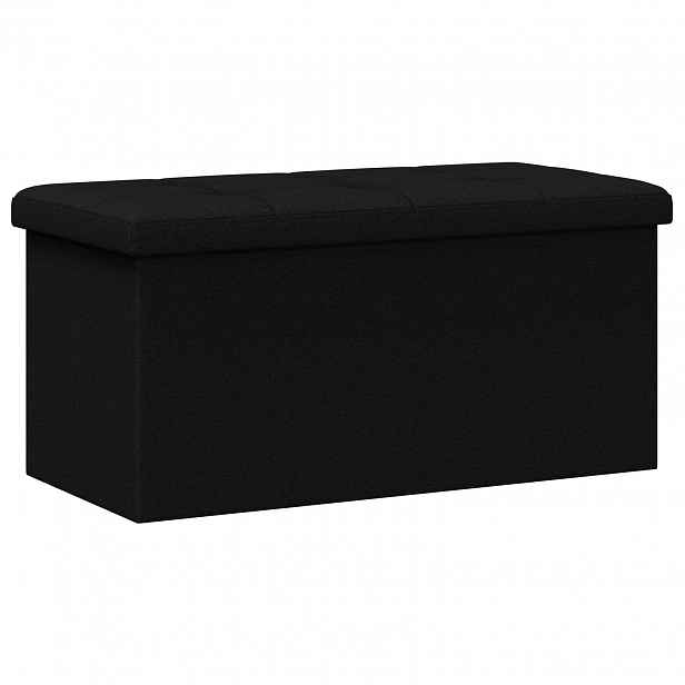 vidaXL Skládací úložná lavice Černá 180 kg 80 L 77 x 38 x 38 cm