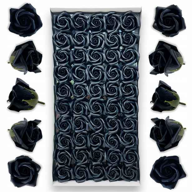 50 x Mýdlové Květiny Hlavičky Flowerbox Květy Z Mýdla