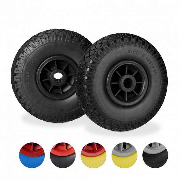 Relaxdays KOLO Černé 2ks-set 26 cm