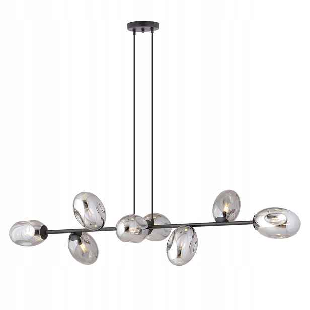 Stropní svítidlo Pandora 8-bodová grafitová E14 Led 140 cm