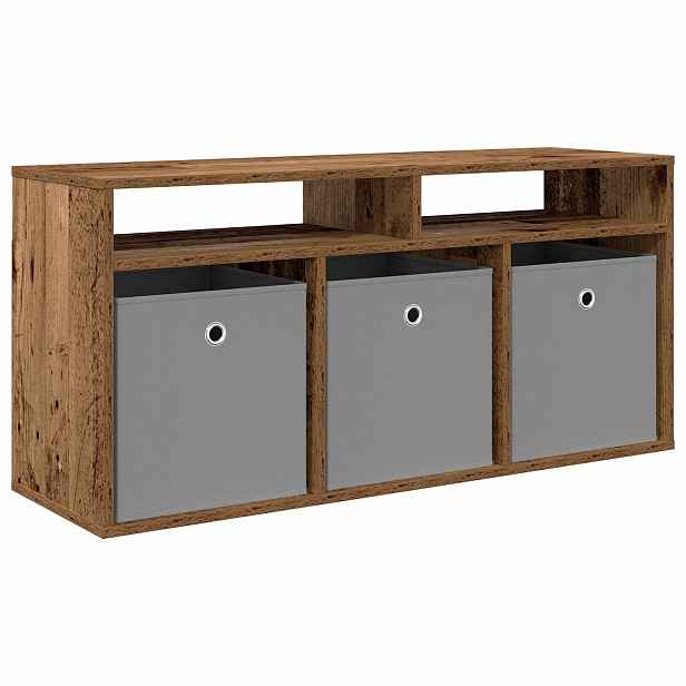 vidaXL Nízký skříň se zásuvkou Staré dřevo 102 x 32 x 48,5 cm