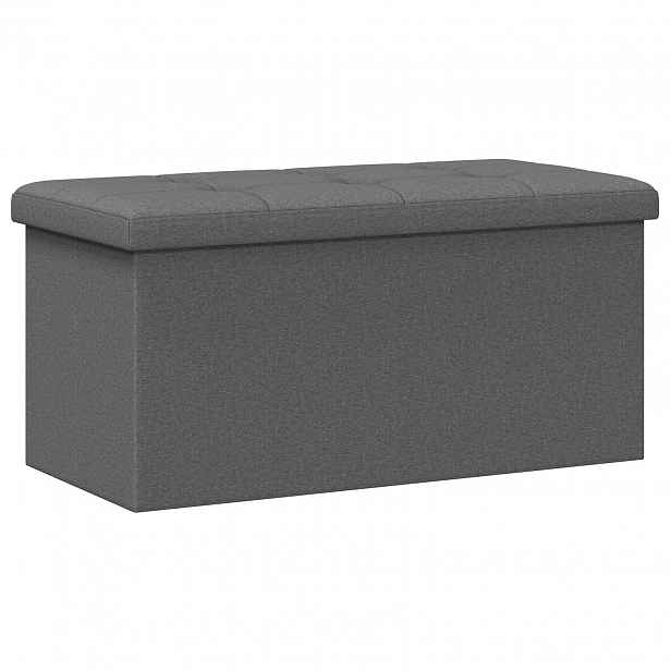 vidaXL Skládací úložná lavice Světle šedá 180 kg 80 L 77 x 38 x 38 cm