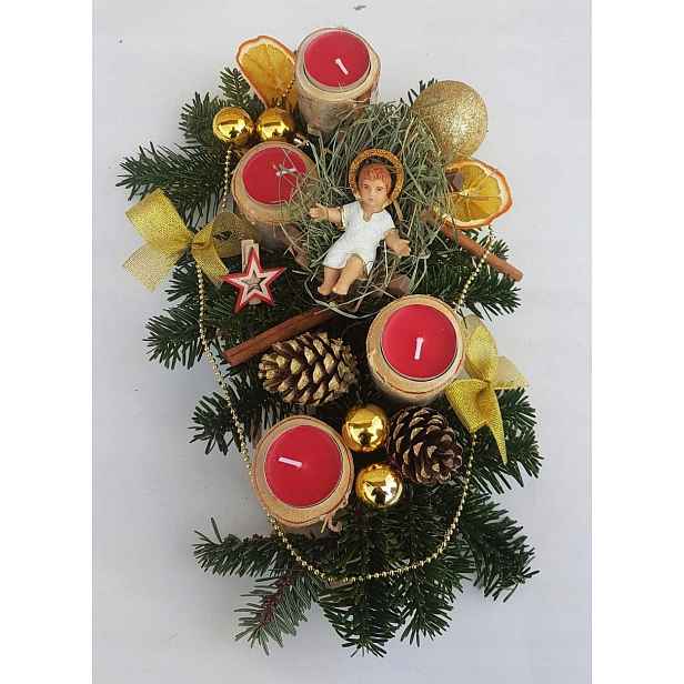 Dekorace 35 cm Adventní Vánoce, dekorace