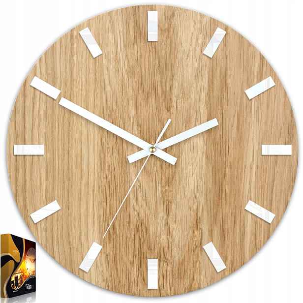 Nástěnné hodiny Simple dřevěné 33cm tiché