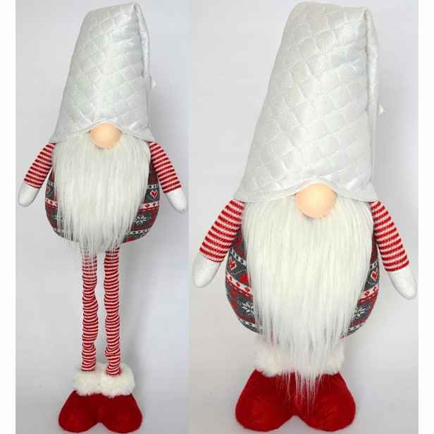Skřítek na teleskopických nohách, bílý, 80-115 cm